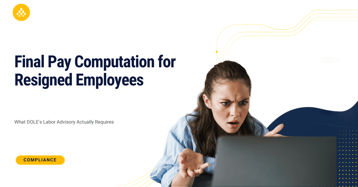 Final Pay Computation for Resigned Employees: What DOLE's Labor Advisory Actually Requires