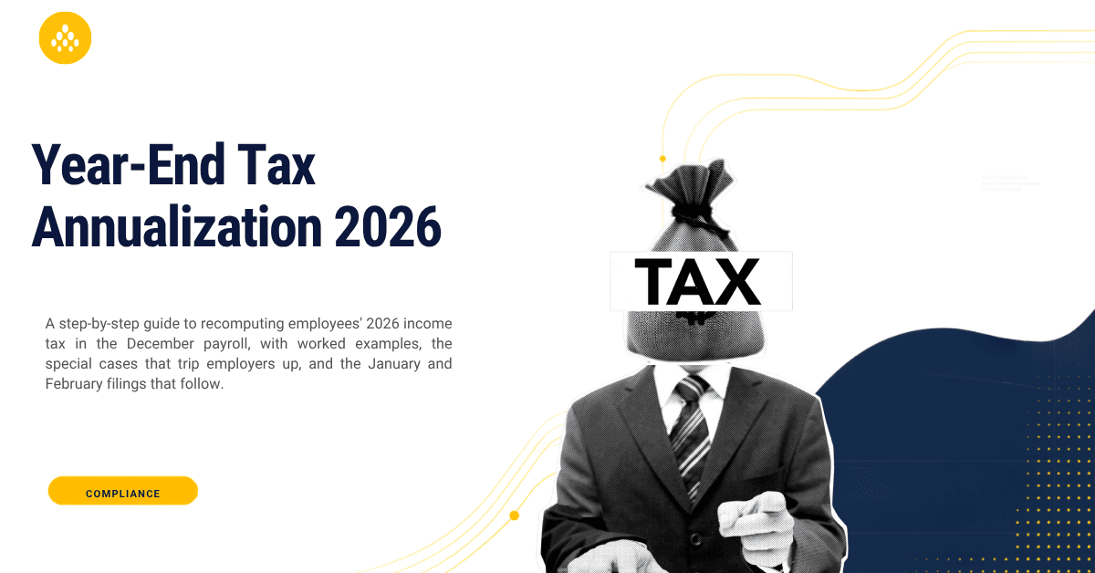 Year-End Tax Annualization 2026: How to Compute It, Plus BIR Form 2316 and 1604-C Deadlines